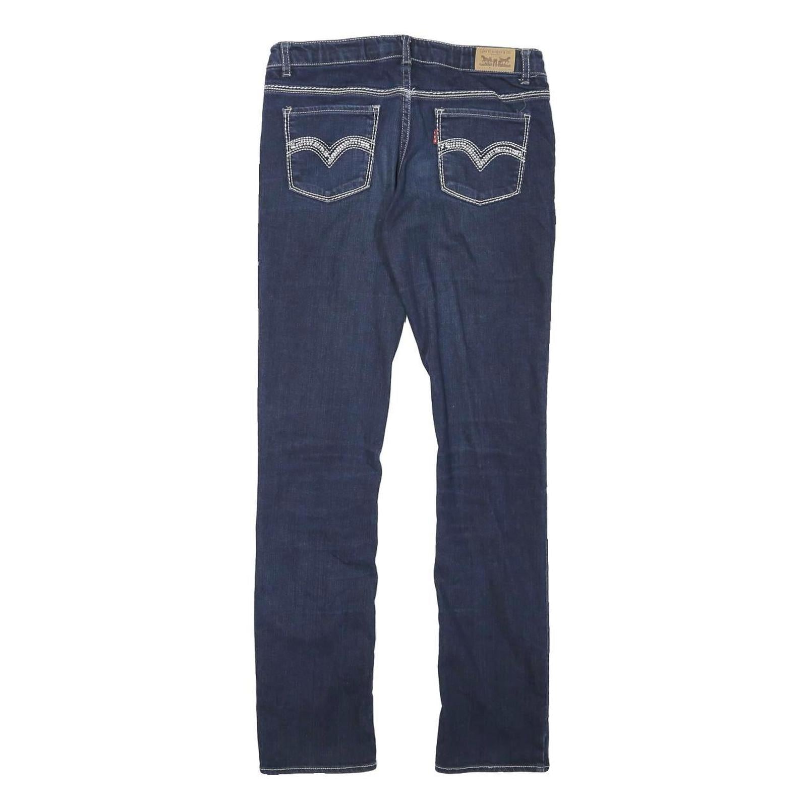LEVI'S Womens Jeans Blue Slim Skinny Denim Medium W26 L28 Stylish Zip Closure