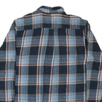 JACHS Mens Blue & Brown Check Shirt XL Cotton Blend Casual Long Sleeve