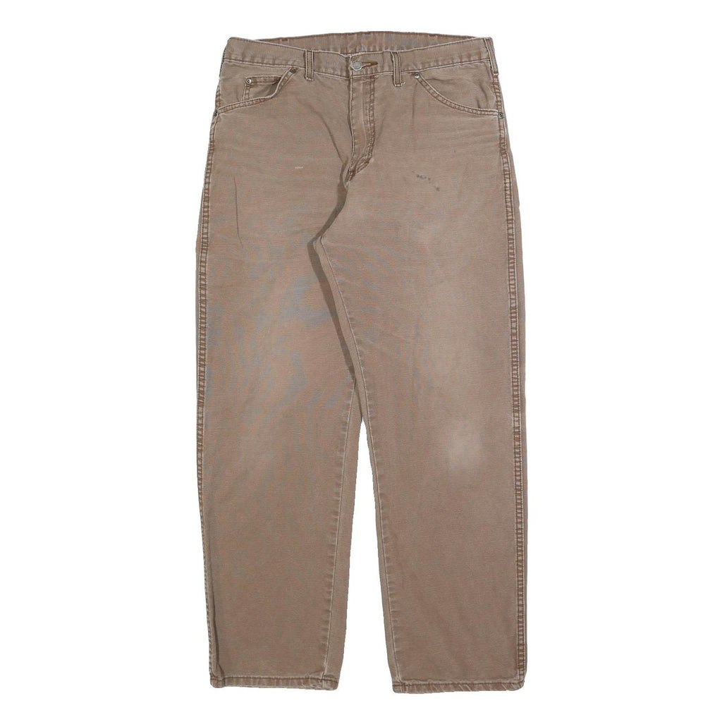 CARHARTT Mens Jeans Beige Regular Straight Denim Raw W34 L30 Casual Workwear