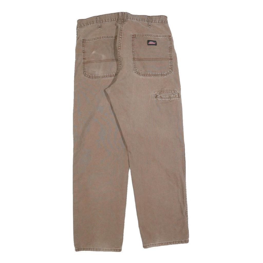 CARHARTT Mens Jeans Beige Regular Straight Denim Raw W34 L30 Casual Workwear