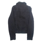LEVI'S Womens Sherpa Lined Denim Jacket Black XS