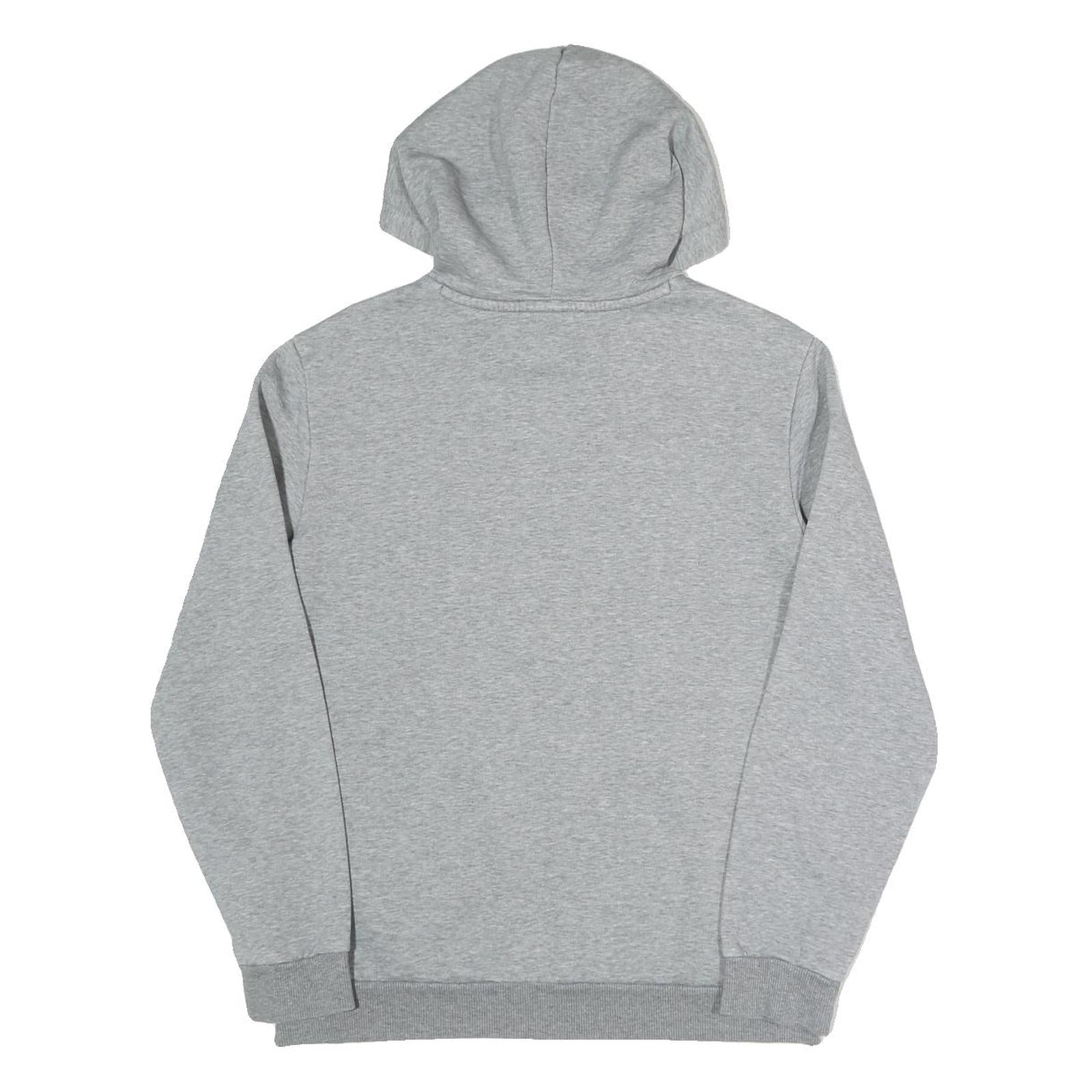 PUMA Mens Grey Hoodie S Cotton Blend Pullover Classic Logo Sweatshirt