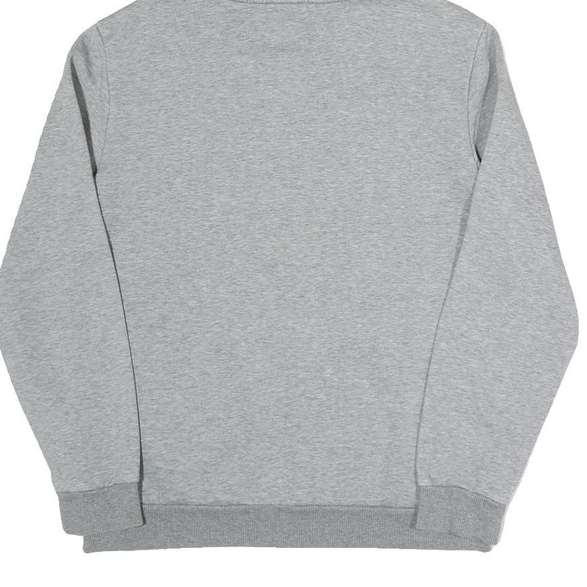 PUMA Mens Grey Hoodie S Cotton Blend Pullover Classic Logo Sweatshirt