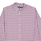 RALPH LAUREN Mens Pink & Blue Check Shirt XL Classic Fit Button Down Collar