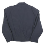 MANHATTEN CLUB Mens Navy Button Jacket M Polyester Blend Plain Classic