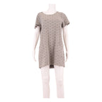 WHITE STUFF Womens Shift Dress White Crazy Pattern Short Sleeve Short UK 14