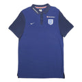 NIKE Mens Blue England Crest Short Sleeve Polo Shirt XL Football Sponsors