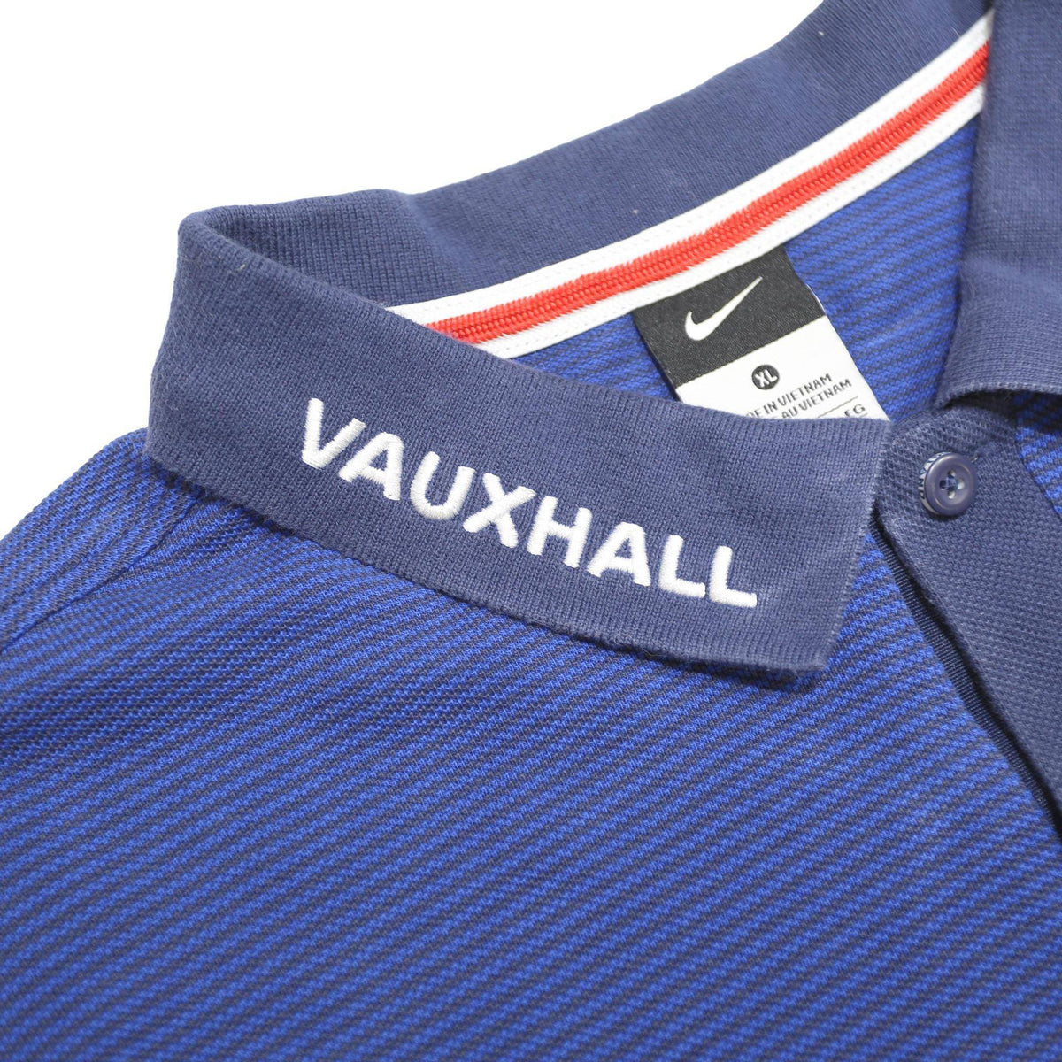 NIKE Mens Blue England Crest Short Sleeve Polo Shirt XL Football Sponsors
