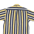 TOMMY HILFIGER Mens Yellow & Navy Stripe Shirt S Button Down Casual Cotton