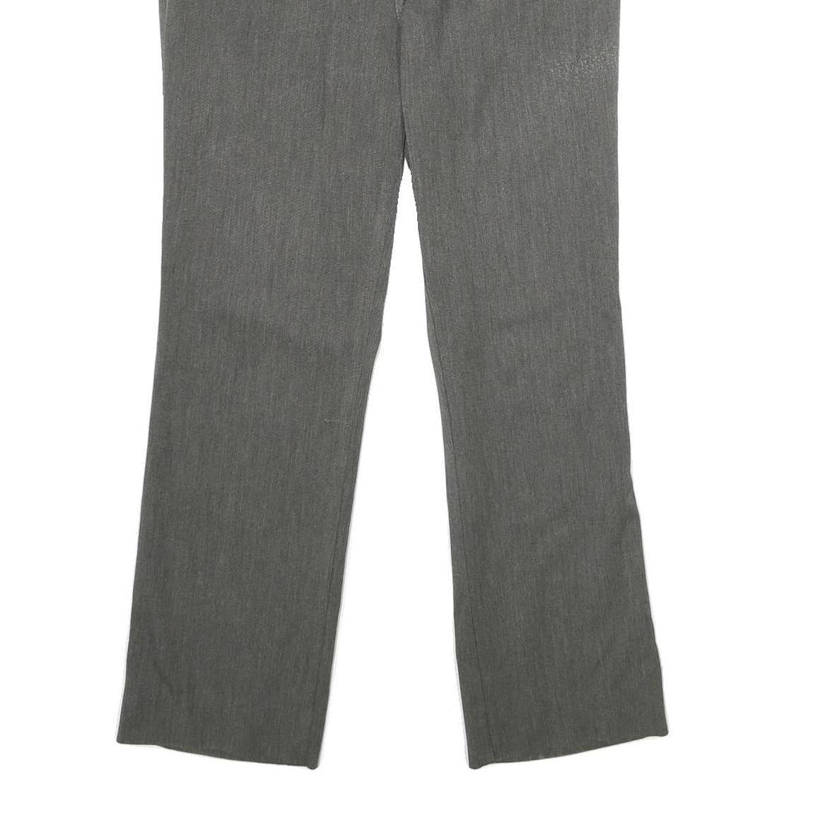 TRUSSARDI Womens Grey Polyester Blend Regular Fit Straight Leg Trousers W28 L27