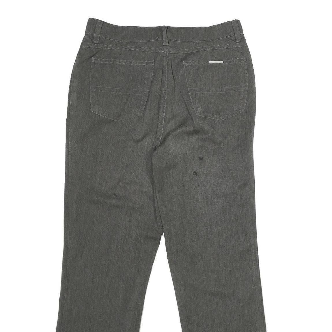 TRUSSARDI Womens Grey Polyester Blend Regular Fit Straight Leg Trousers W28 L27