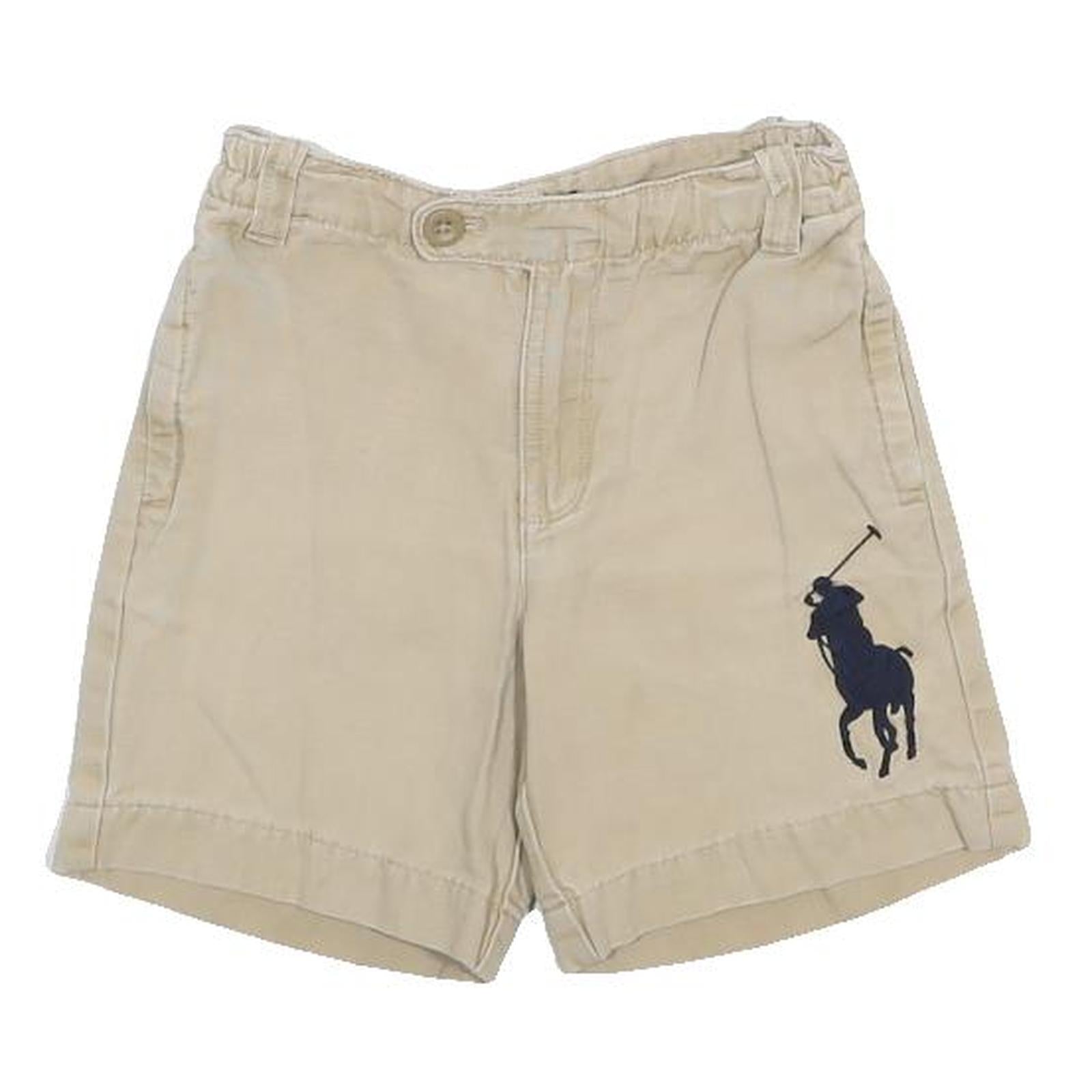 POLO RALPH LAUREN Boys Shorts Beige Classic Cotton S W20 Embroidered Logo