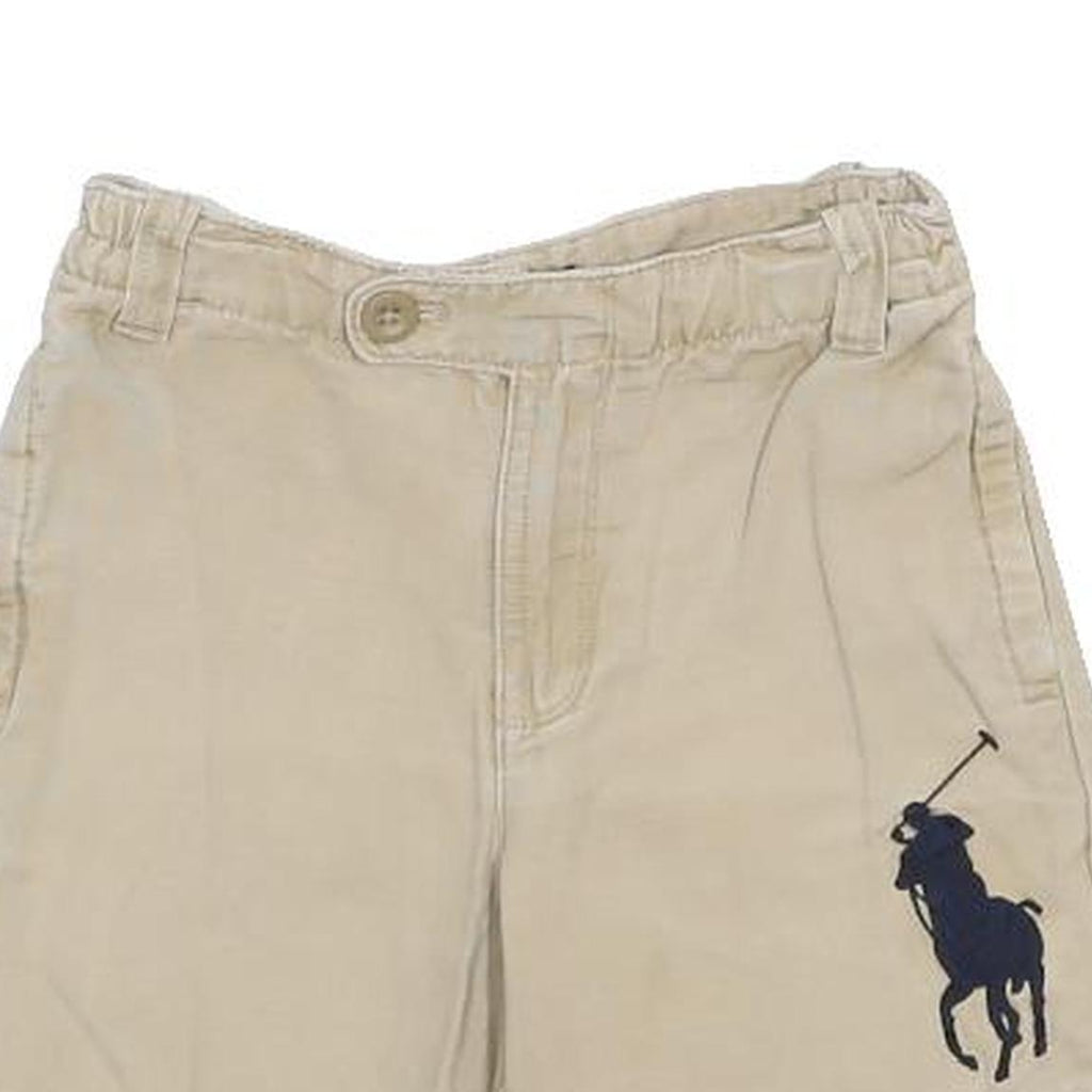 POLO RALPH LAUREN Boys Shorts Beige Classic Cotton S W20 Embroidered Logo
