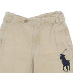 POLO RALPH LAUREN Boys Shorts Beige Classic Cotton S W20 Embroidered Logo