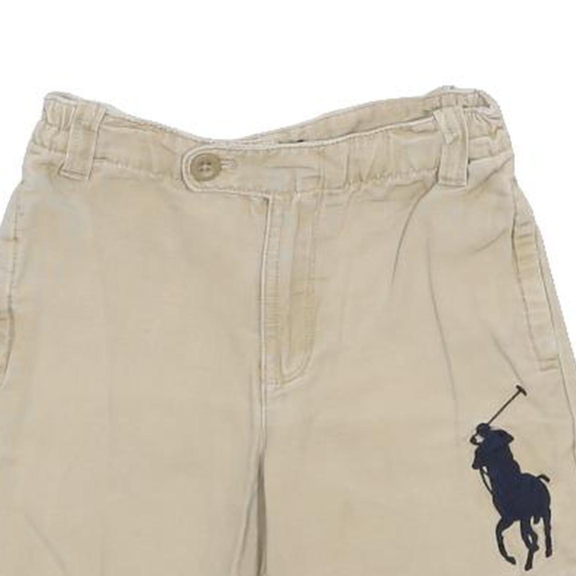 POLO RALPH LAUREN Boys Shorts Beige Classic Cotton S W20 Embroidered Logo