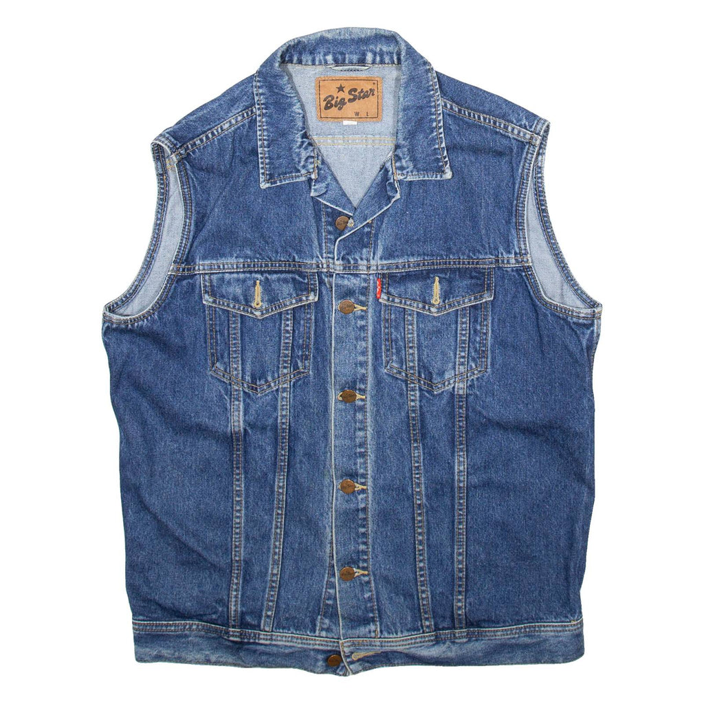 BIG STAR Mens Denim Gilet Blue M