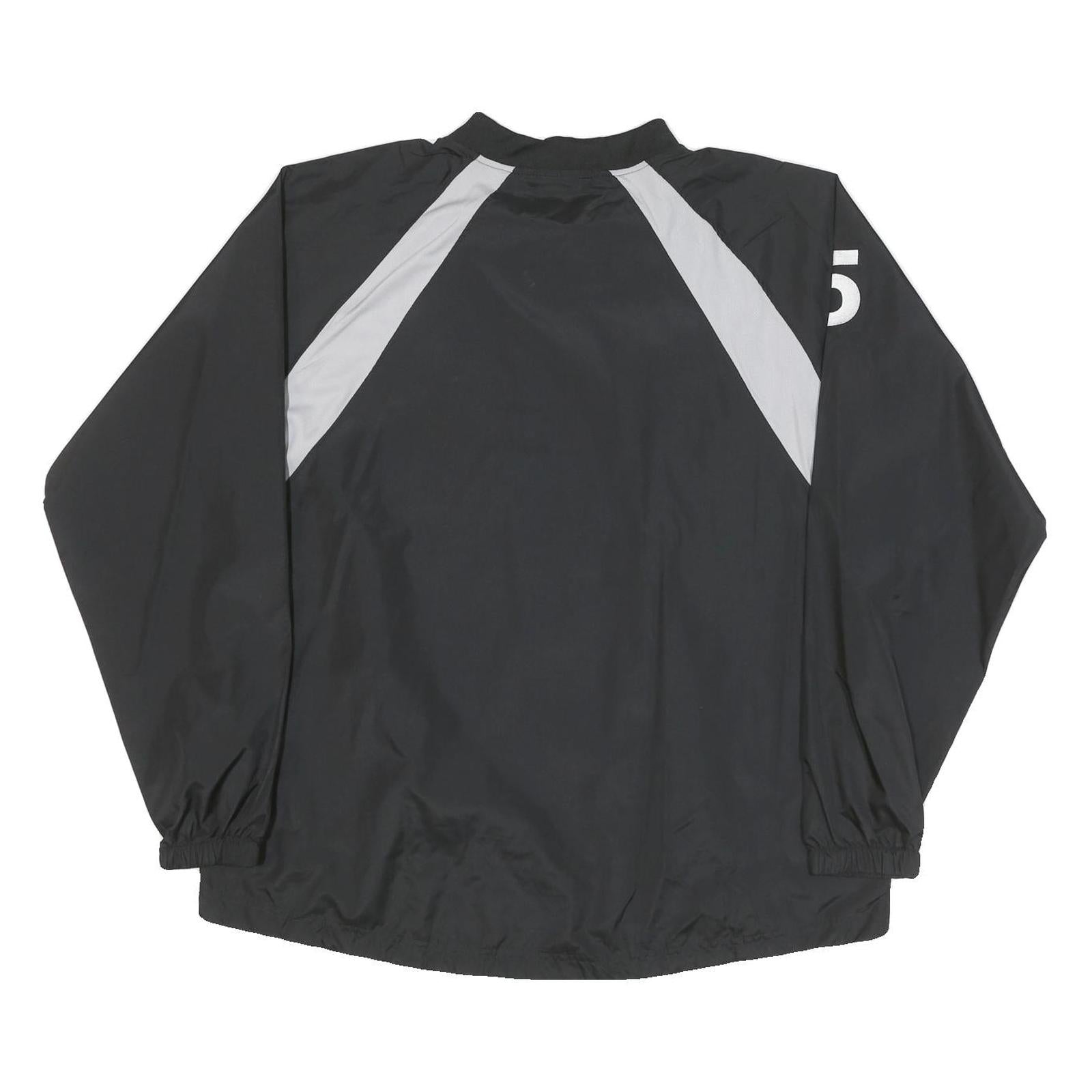 AUGUSTA Mens Black & Grey Stix Zip Jacket L Polyester Blend Athletic Sports