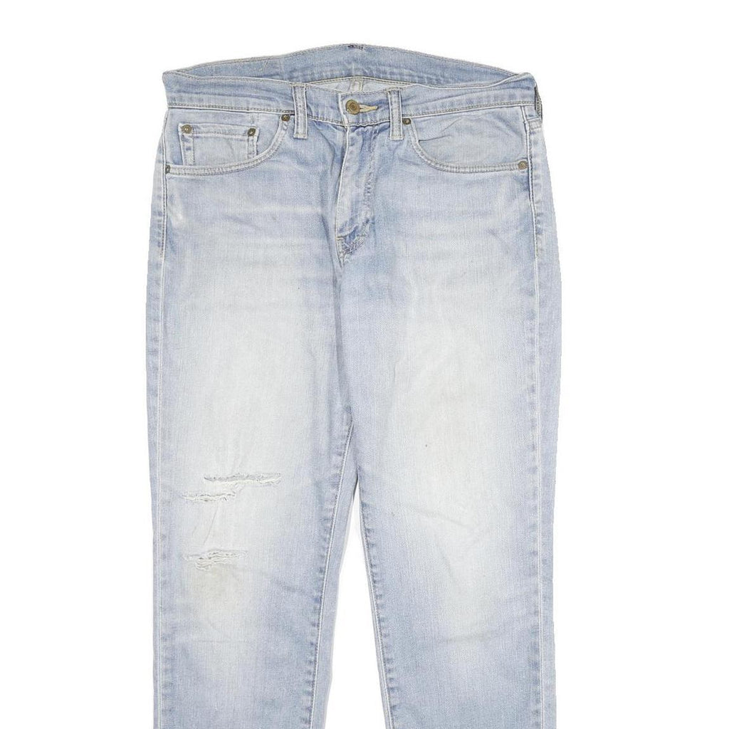 LEVI'S 511 Slim Mens Jeans Blue Denim Slim Cotton Blend W32 L30 Distressed