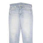 LEVI'S 511 Slim Mens Jeans Blue Denim Slim Cotton Blend W32 L30 Distressed