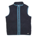 THE NORTH FACE Mens Navy Blue Fleece Jacket M Polyester Sleeveless Zip