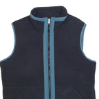 THE NORTH FACE Mens Navy Blue Fleece Jacket M Polyester Sleeveless Zip