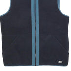 THE NORTH FACE Mens Navy Blue Fleece Jacket M Polyester Sleeveless Zip