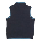 THE NORTH FACE Mens Navy Blue Fleece Jacket M Polyester Sleeveless Zip
