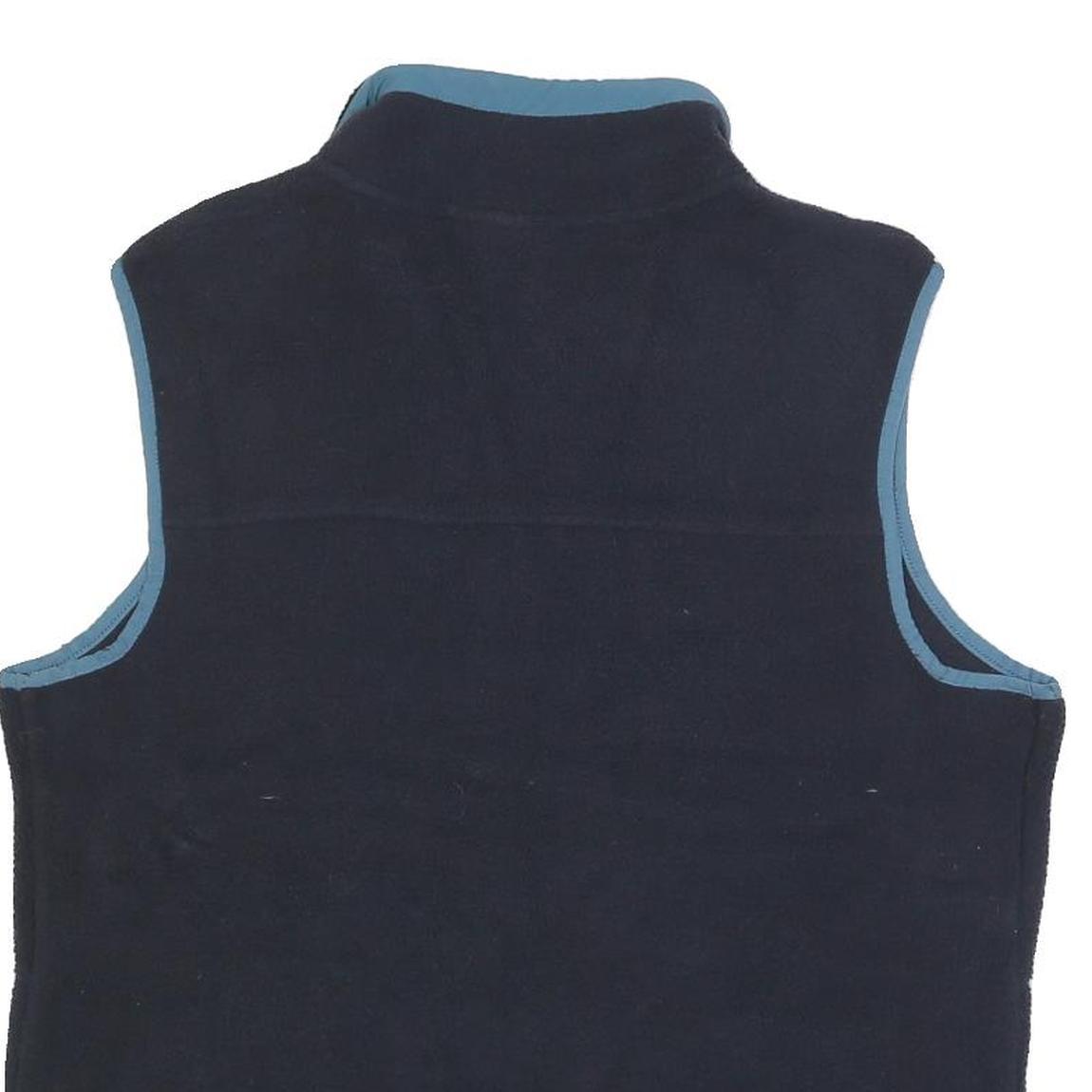 THE NORTH FACE Mens Navy Blue Fleece Jacket M Polyester Sleeveless Zip