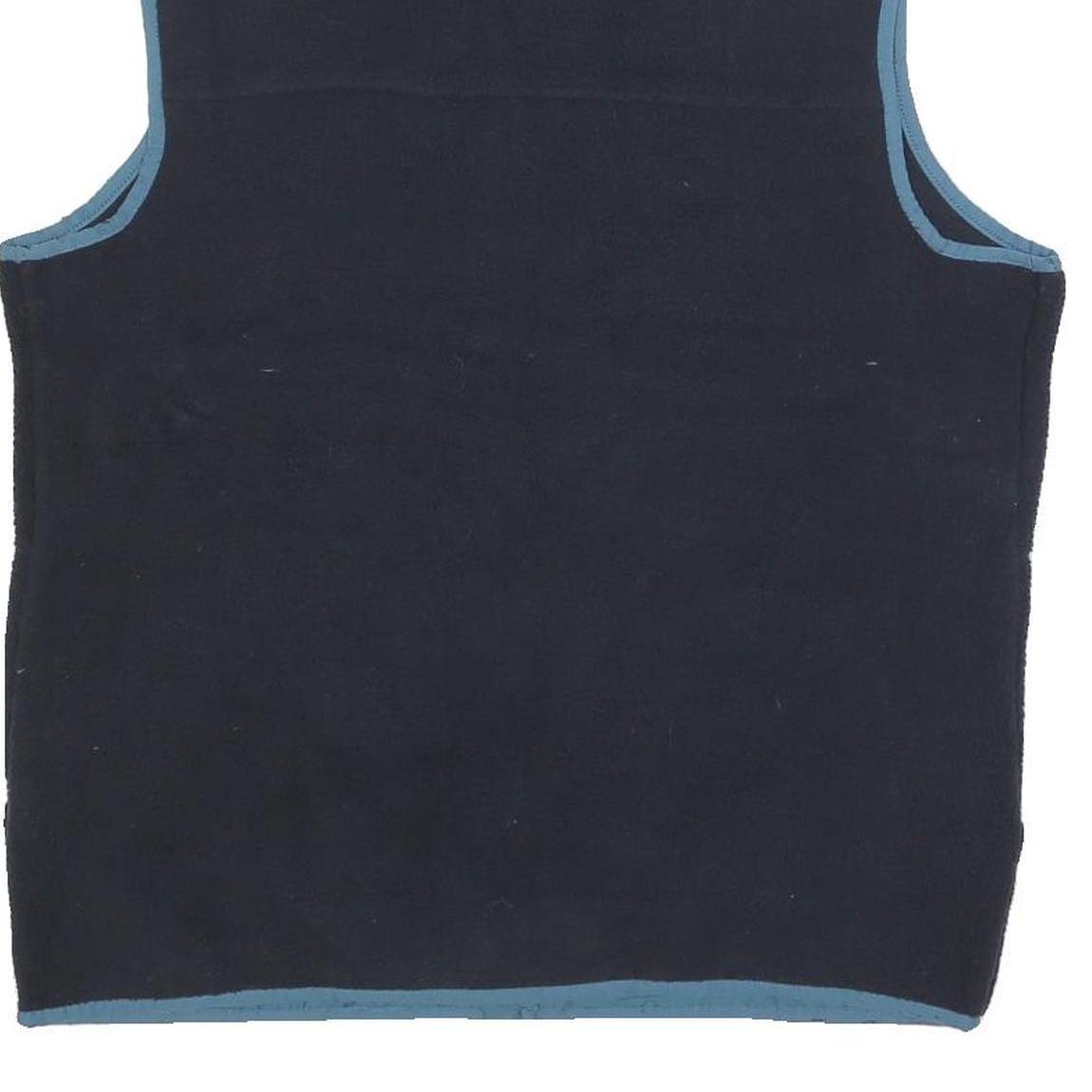 THE NORTH FACE Mens Navy Blue Fleece Jacket M Polyester Sleeveless Zip