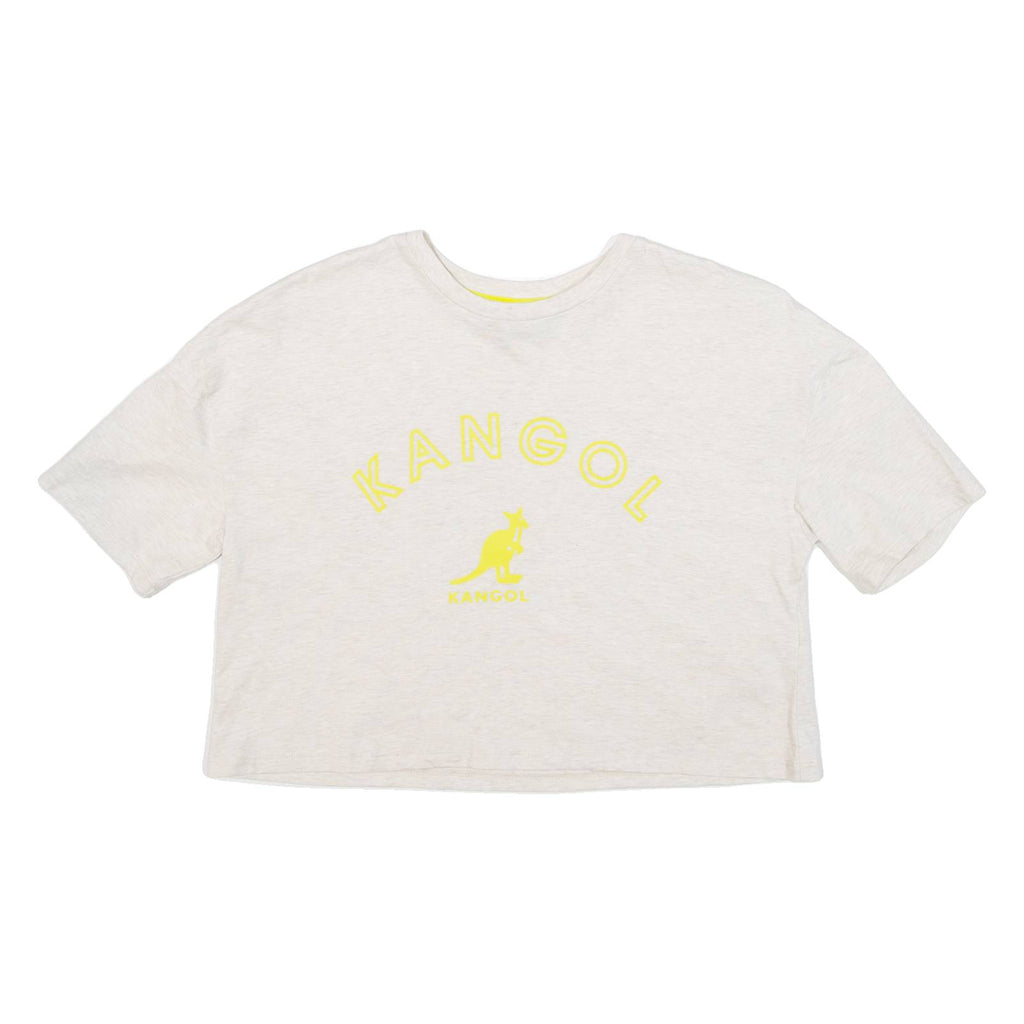 KANGOL Cropped Womens T-Shirt Grey UK 4