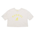 KANGOL Cropped Womens T-Shirt Grey UK 4