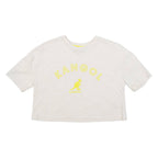 KANGOL Cropped Womens T-Shirt Grey UK 4
