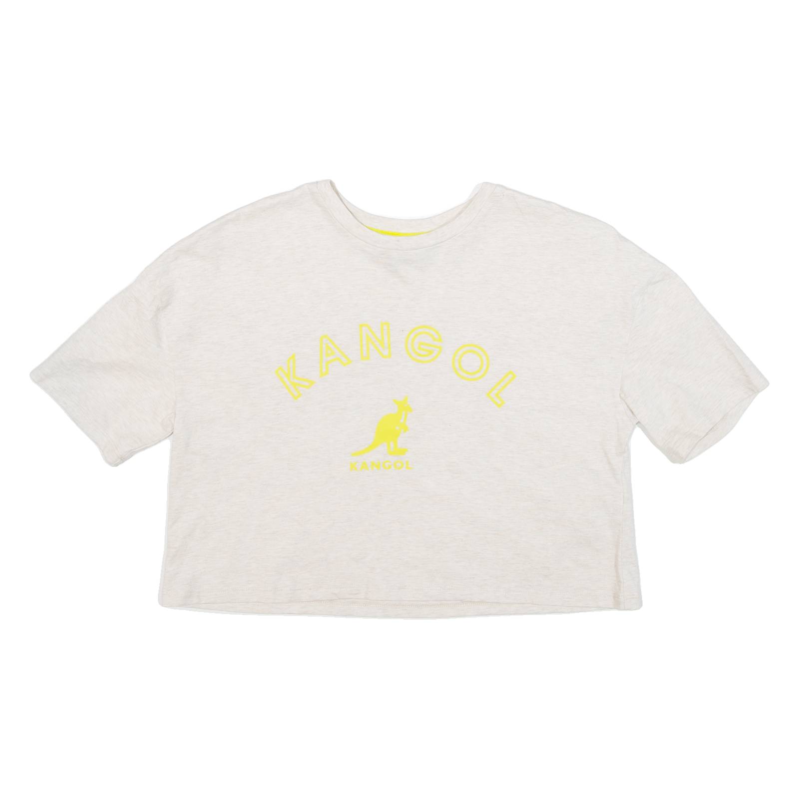 KANGOL Cropped Womens T-Shirt Grey UK 4