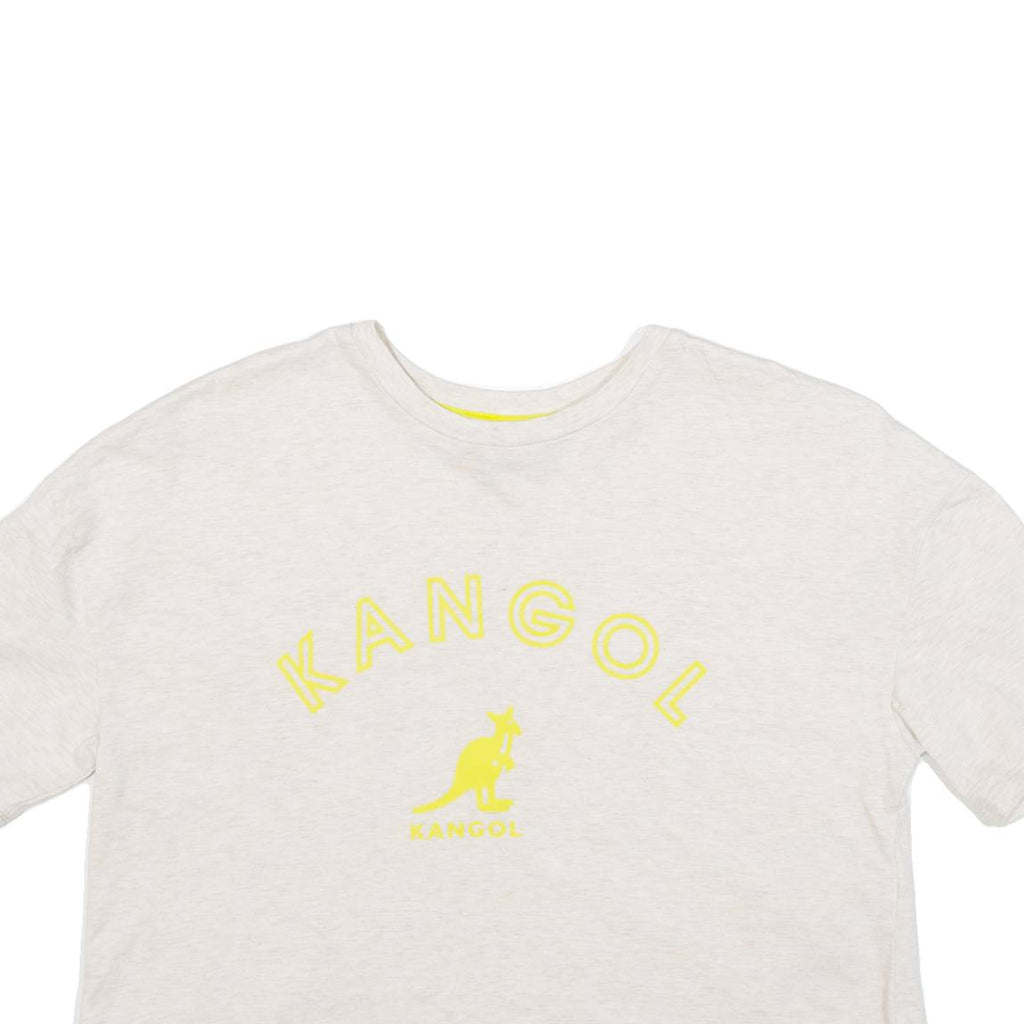 KANGOL Cropped Womens T-Shirt Grey UK 4