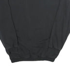 ADIDAS Womens Black Crew Neck Sweatshirt UK 12 Cotton Logo Casual Pullover