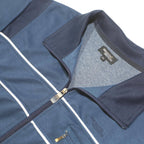 HENSON & HENSON Womens Blue & Navy Zip Jacket UK 24 Polyester Blend Track Casual