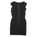 CARVEN Womens Black Bodycon Polyester Blend Mini Dress Size S Elegant Twist