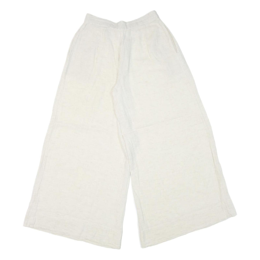 THE BURNT SOUL Womens Cotton Blend White Loose Wide-Leg Trousers W26 L27