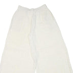THE BURNT SOUL Womens Cotton Blend White Loose Wide-Leg Trousers W26 L27