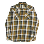 DIESEL Mens Green & Beige Check Shirt M Casual Cotton Button-Up