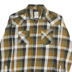 DIESEL Mens Green & Beige Check Shirt M Casual Cotton Button-Up