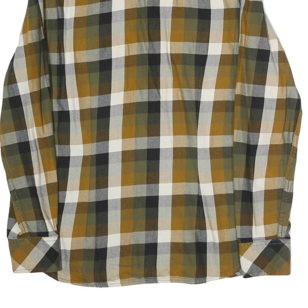 DIESEL Mens Green & Beige Check Shirt M Casual Cotton Button-Up
