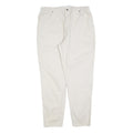 TEDDY'S Womens Cotton Blend White Relaxed Straight Trousers W36 L32 Casual