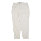 TEDDY'S Womens Cotton Blend White Relaxed Straight Trousers W36 L32 Casual