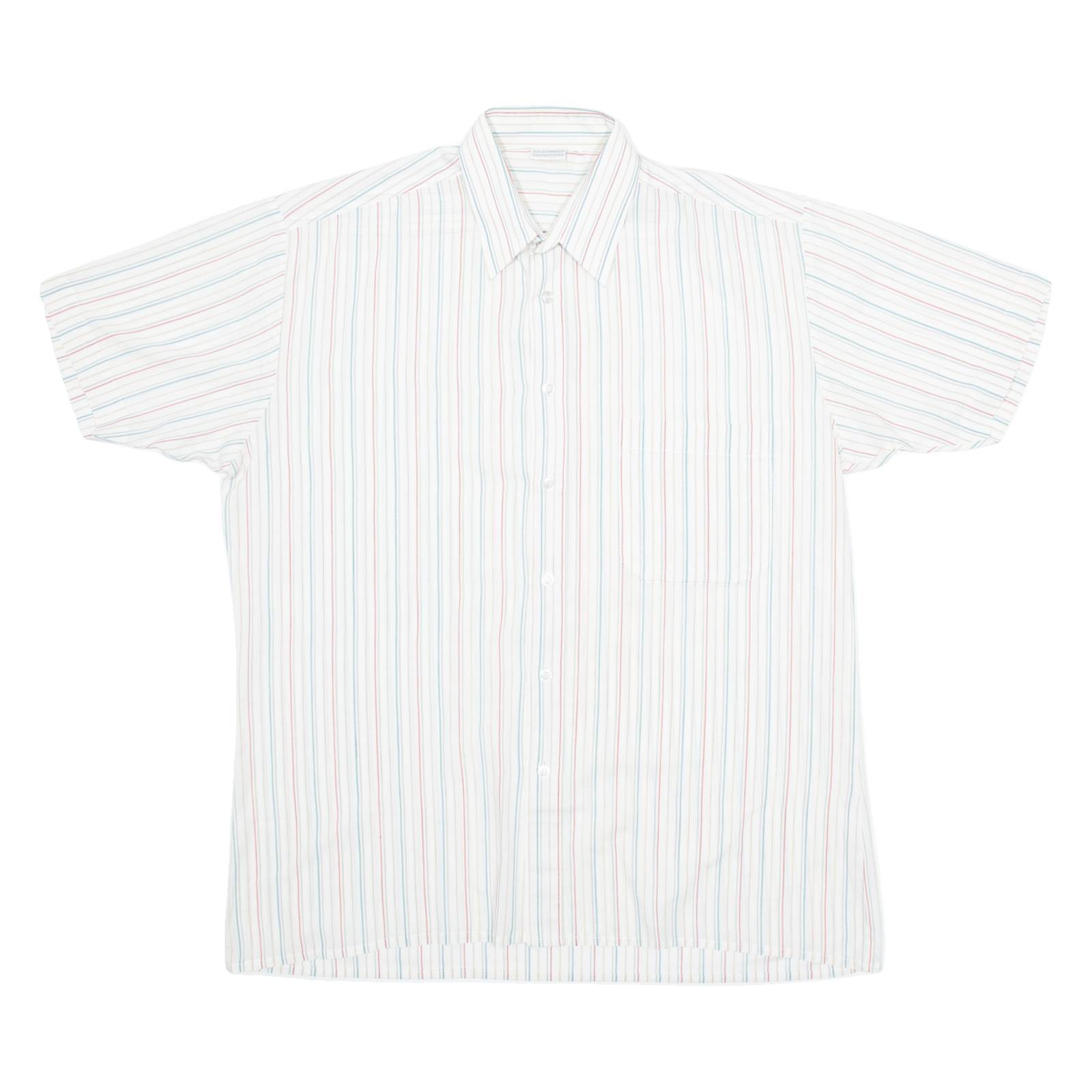 Mens Shirt White Striped L