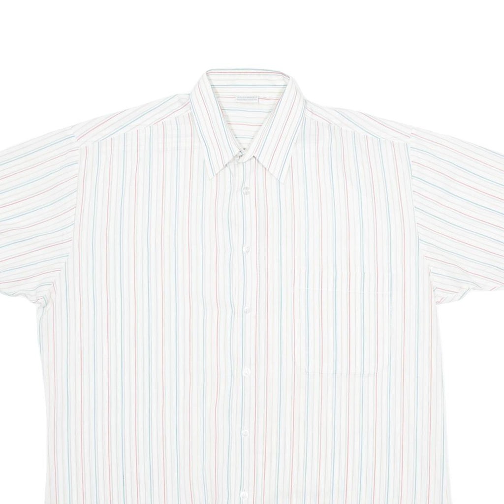 Mens Shirt White Striped L