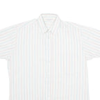 Mens Shirt White Striped L