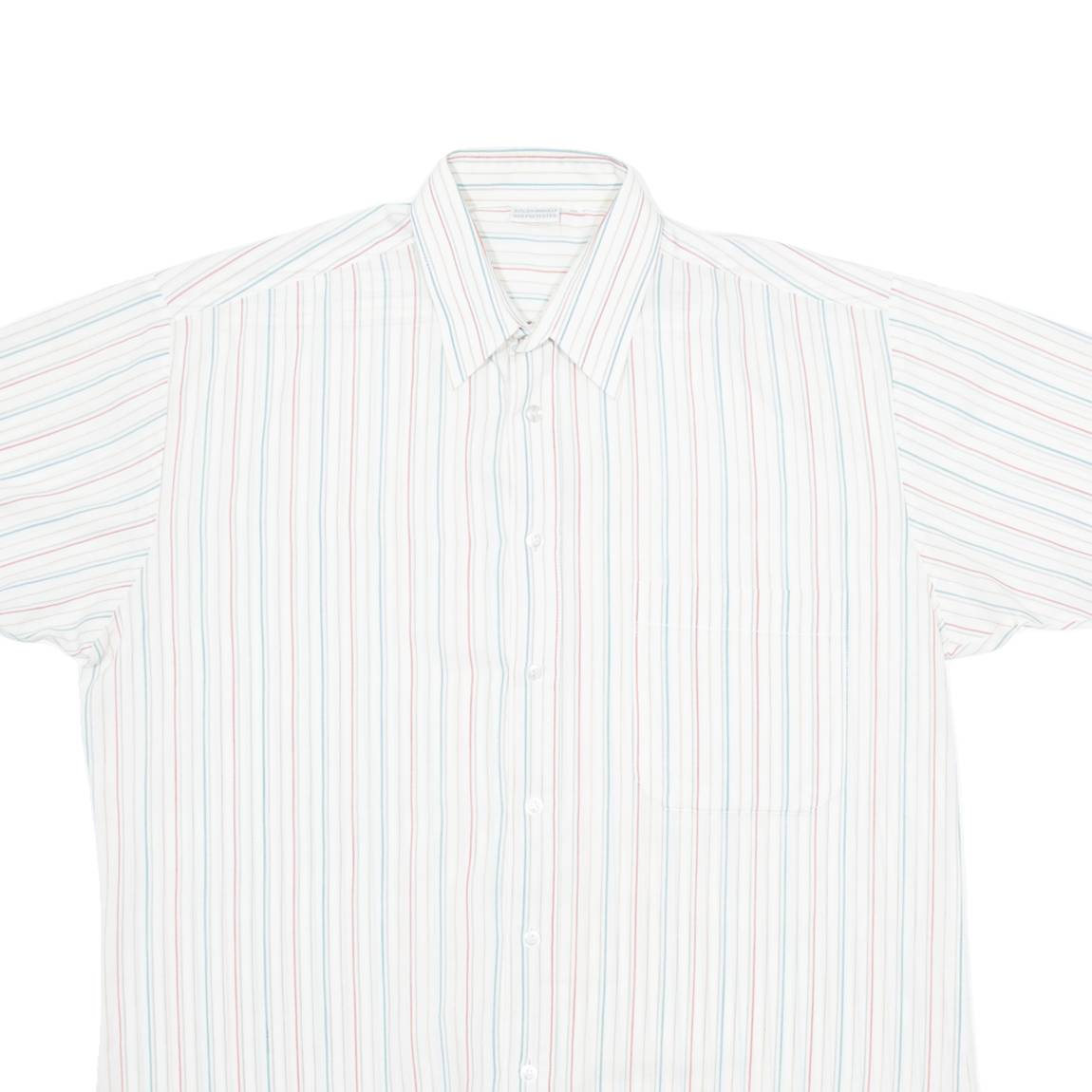 Mens Shirt White Striped L