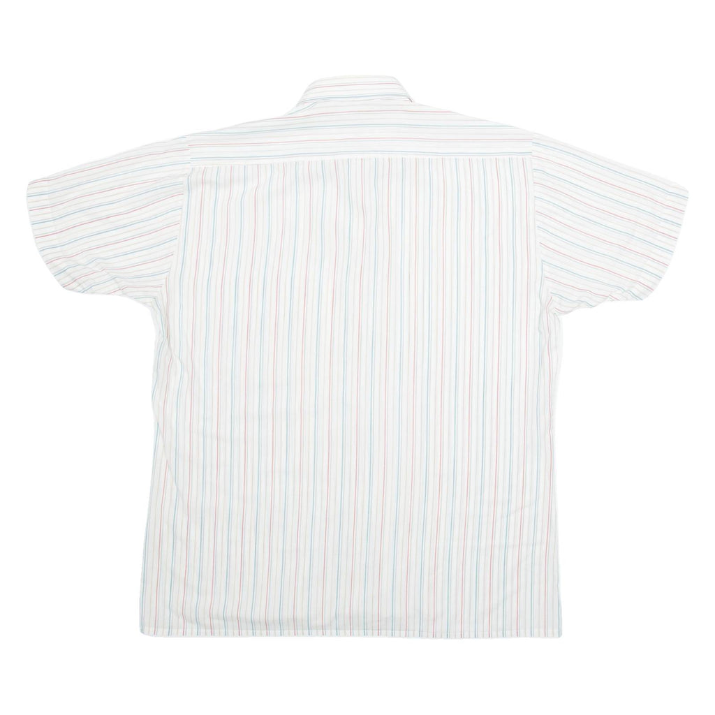 Mens Shirt White Striped L