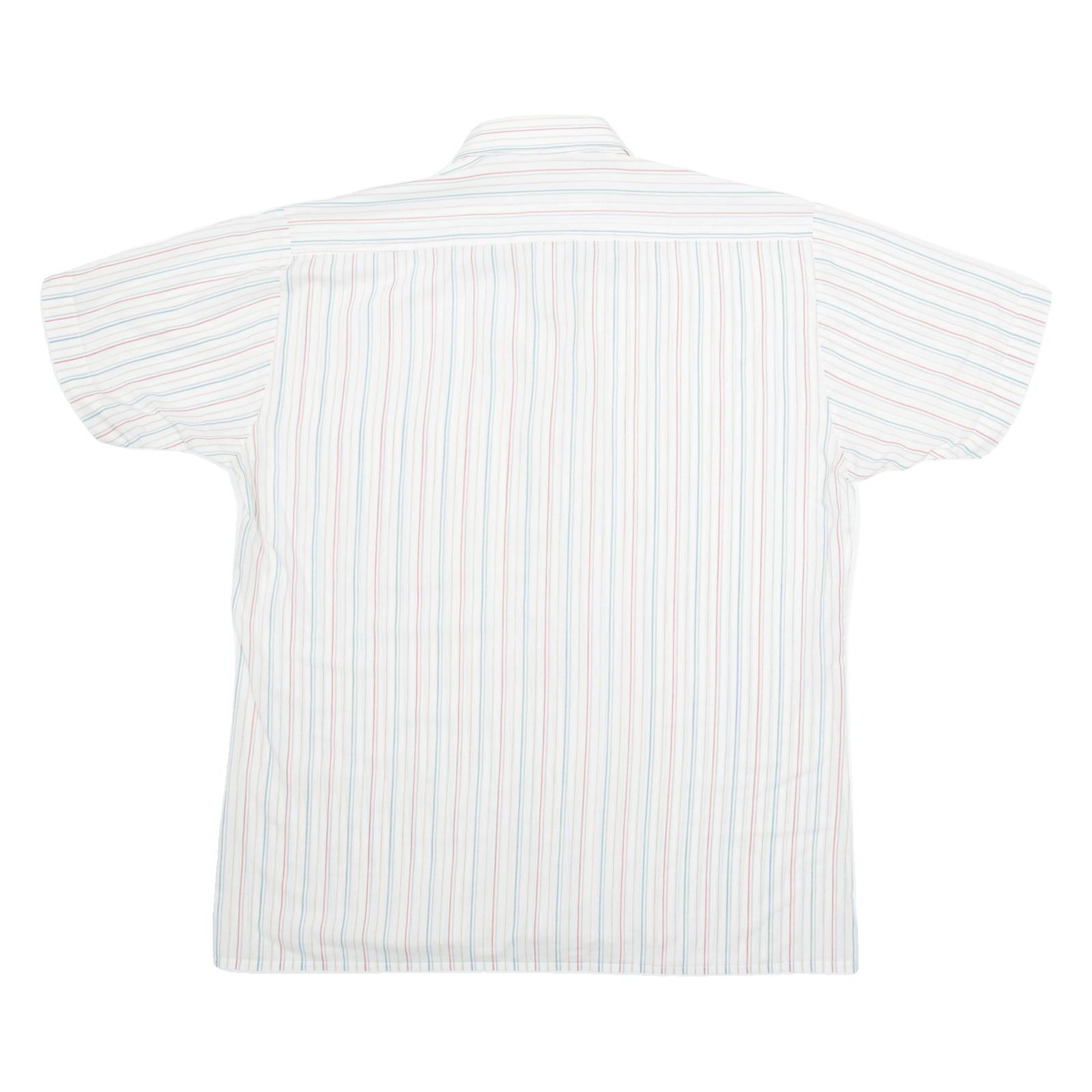 Mens Shirt White Striped L